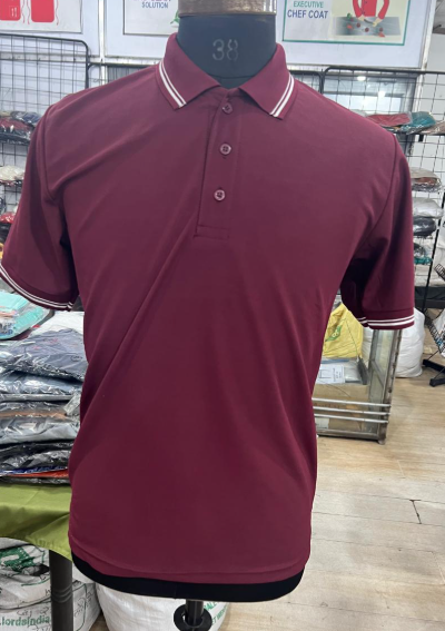 T-SHIRT SAP MATTY PURPLE WITH TWO WHITE TIPPING STYLE NO SMTD-03 PRICE RS 199 Per Piece