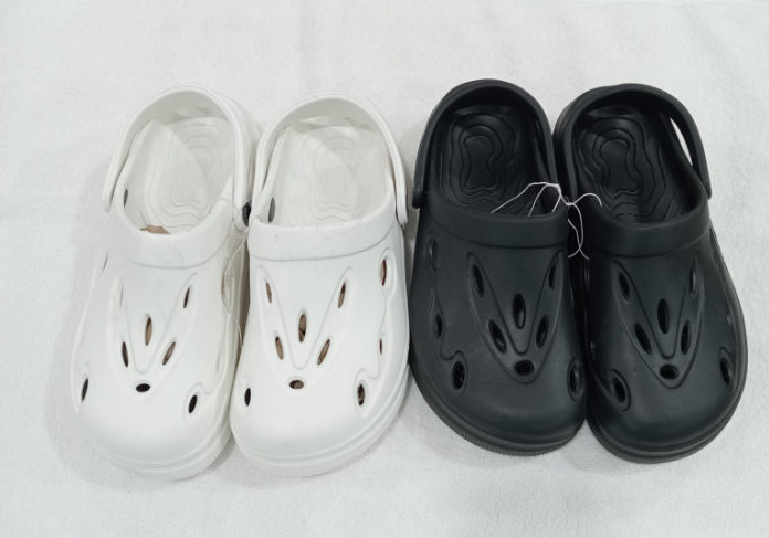 EVA Clog Slipper – White & Black – Rs. 220 Per Pair
