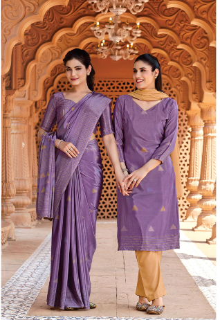 SAREE & UNSTITCHED SALWAR SUIT STYLE NO. 3379 / 3379-D PRICE RS 575