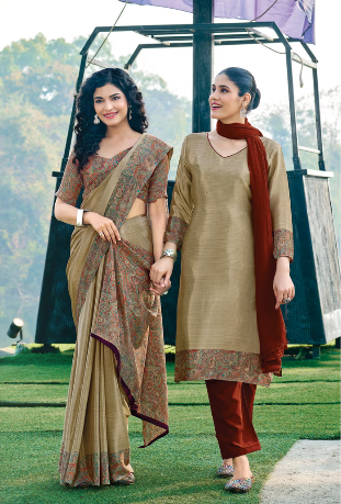 SAREE & UNSTITCHED SALWAR SUIT STYLE NO. 3388/ 3388-D PRICE RS 575