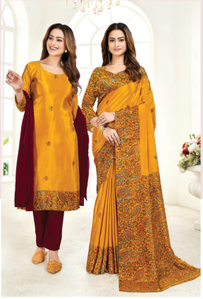 SAREE & UNSTITCHED SALWAR SUIT STYLE  D.NO. 3029/ 3029-D PRICE RS 575