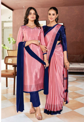 SAREE & UNSTITCHED SALWAR SUIT STYLE  D.NO. 3330/ 3330-D PRICE RS 575