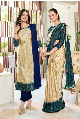 SAREE & UNSTITCHED SALWAR SUIT STYLE  D.NO. 3344/ 3344-D PRICE RS 575