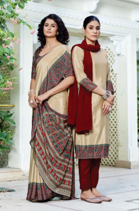SAREE & UNSTITCHED SALWAR SUIT STYLE  D.NO. 3355/ 3355-D PRICE RS 575