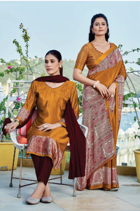 SAREE & UNSTITCHED SALWAR SUIT STYLE  D.NO. 3359/ 3359-D PRICE RS 575