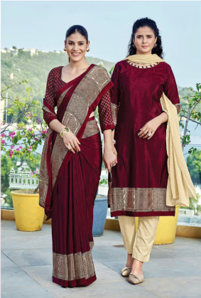 SAREE & UNSTITCHED SALWAR SUIT STYLE  D.NO. 3360/ 3360-D PRICE RS 575