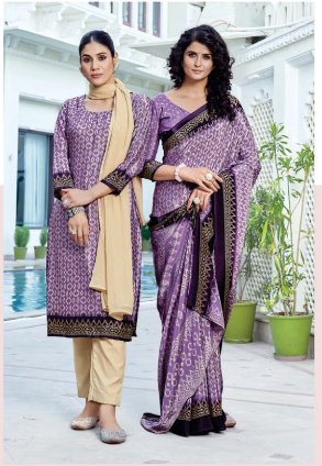 SAREE & UNSTITCHED SALWAR SUIT STYLE  D.NO. 3372/ 3372-D PRICE RS 575