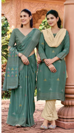 SAREE & UNSTITCHED SALWAR SUIT STYLE  D.NO. 3380/ 3380-D PRICE RS 575