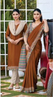 SAREE & UNSTITCHED SALWAR SUIT STYLE  D.NO. 3391/ 3391-D PRICE RS 575