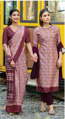 SAREE & UNSTITCHED SALWAR SUIT STYLE D.NO. 3399/ 3399-D PRICE RS 575