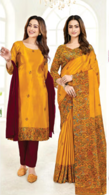 SAREE & UNSTITCHED SALWAR SUIT STYLE D.NO. 3209/ 3209-D PRICE RS 575