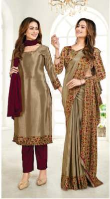 SAREE & UNSTITCHED SALWAR SUIT STYLE D.NO. 3275/ 3275-D PRICE RS 575