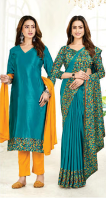 SAREE & UNSTITCHED SALWAR SUIT STYLE D.NO. 3276/ 3276-D PRICE RS 575