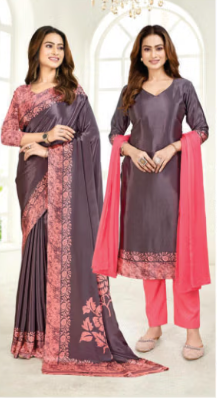 SAREE & UNSTITCHED SALWAR SUIT STYLE D.NO. 3318/ 3318-D PRICE RS 575