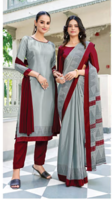 SAREE & UNSTITCHED SALWAR SUIT STYLE D.NO. 3329/ 3329-D PRICE RS 575