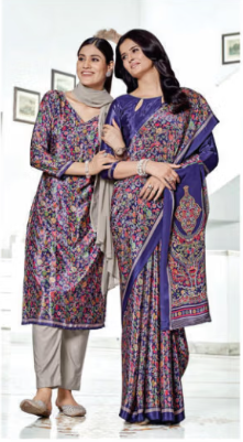SAREE & UNSTITCHED SALWAR SUIT STYLE D.NO. 3370/ 3370-D PRICE RS 575