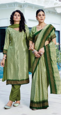 SAREE & UNSTITCHED SALWAR SUIT STYLE D.NO. 3371/ 3371-D PRICE RS 575
