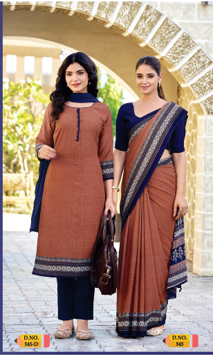 SAREE & UNSTITCHED SALWAR SUIT STYLE D.NO. 545/ 545-D PRICE RS 455
