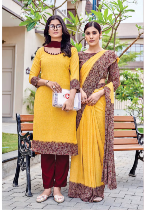 SAREE & UNSTITCHED SALWAR SUIT STYLE D.NO. 512/ 512-D PRICE RS 455