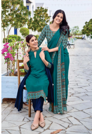 SAREE & UNSTITCHED SALWAR SUIT STYLE D.NO. 517/ 517-D PRICE RS 455