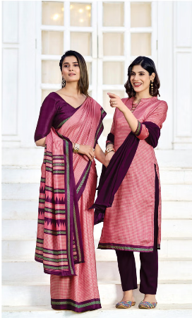 IKKAT-SILK SAREE & UNSTITCHED SALWAR SUIT STYLE D.NO. 8117-D / 8117 PRICE RS 525