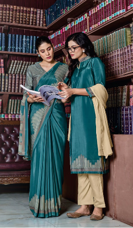 GANVESH PLUS SAREE & UNSTITCHED SALWAR SUIT D.NO. 9224 / 9224-D PRICE RS 615