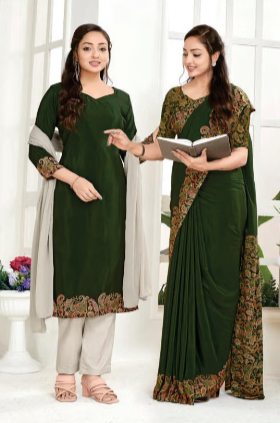 GANVESH PLUS SAREE & UNSTITCHED SALWAR SUIT D.NO. 9154 / 9154-D PRICE RS 615