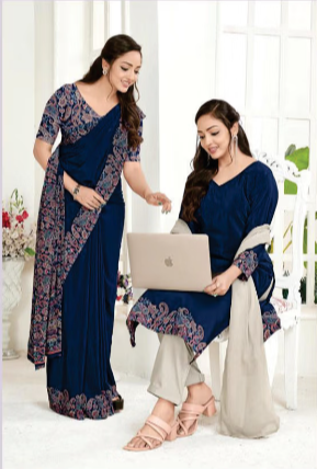 GANVESH PLUS SAREE & UNSTITCHED SALWAR SUIT D.NO. 9155 / 9155-D PRICE RS 615