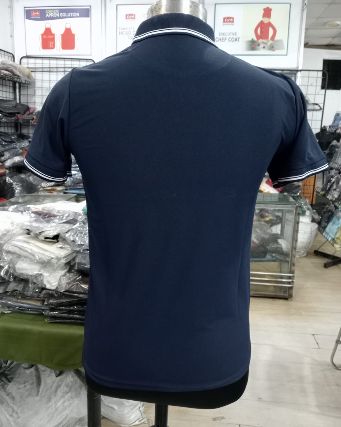 T-SHIRT SAP MATTY NAVY BLUE WITH TWO WHITE TIPPING STYLE NO SMTD-04 PRICE RS 199 Per Piece