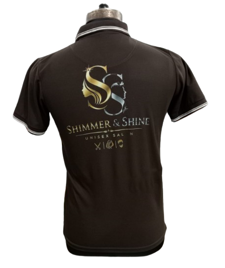 T-SHIRT SAP MATTY BROWN WITH TWO WHITE TIPPING STYLE NO SMTD-05 PRICE RS 199 Per Piece