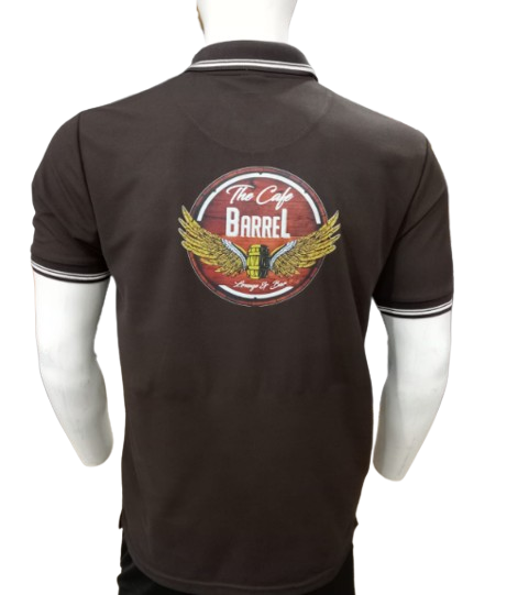 T-SHIRT SAP MATTY BROWN WITH TWO WHITE TIPPING STYLE NO SMTD-05 PRICE RS 199 Per Piece
