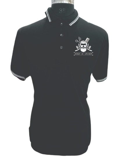 T-SHIRT SAP MATTY BLACK WITH TWO WHITE TIPPING STYLE NO SMTD-01 PRICE RS 199 Per Piece
