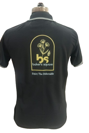 T-SHIRT SAP MATTY BLACK WITH TWO WHITE TIPPING STYLE NO SMTD-01 PRICE RS 199 Per Piece