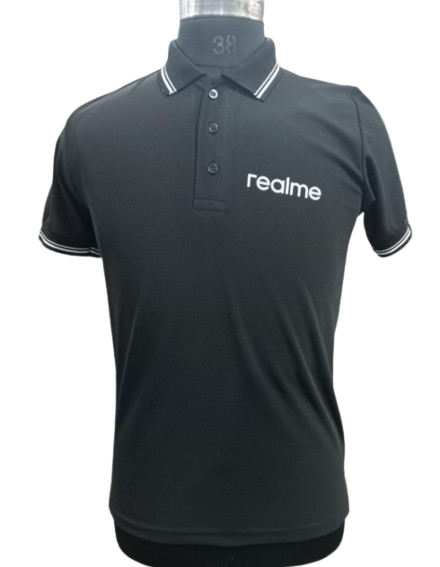T-SHIRT SAP MATTY BLACK WITH TWO WHITE TIPPING STYLE NO SMTD-01 PRICE RS 199 Per Piece