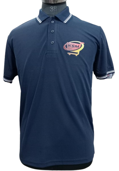 T-SHIRT SAP MATTY NAVY BLUE WITH TWO WHITE TIPPING STYLE NO SMTD-04 PRICE RS 199 Per Piece