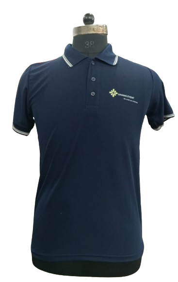 T-SHIRT SAP MATTY NAVY BLUE WITH TWO WHITE TIPPING STYLE NO SMTD-04 PRICE RS 199 Per Piece