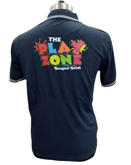T-SHIRT SAP MATTY NAVY BLUE WITH TWO WHITE TIPPING STYLE NO SMTD-04 PRICE RS 199 Per Piece