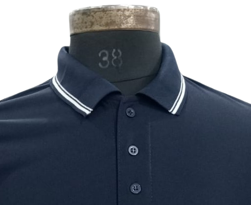 T-SHIRT SAP MATTY NAVY BLUE WITH TWO WHITE TIPPING STYLE NO SMTD-04 PRICE RS 199 Per Piece