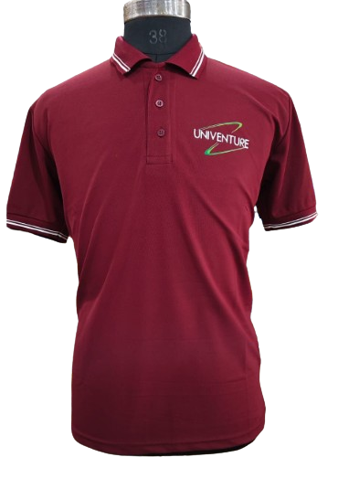 T-SHIRT SAP MATTY MAROON WITH TWO WHITE TIPPING STYLE NO SMTD-03 PRICE RS 199 Per Piece