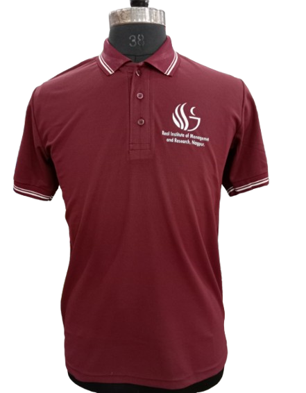 T-SHIRT SAP MATTY MAROON WITH TWO WHITE TIPPING STYLE NO SMTD-03 PRICE RS 199 Per Piece
