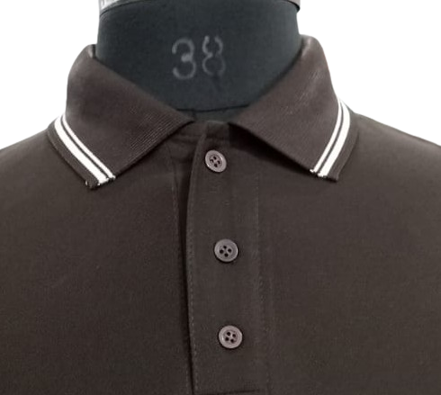 T-SHIRT SAP MATTY BLACK WITH TWO WHITE TIPPING STYLE NO SMTD-01 PRICE RS 199 Per Piece