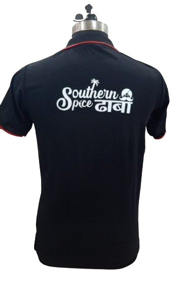 T-SHIRT SAP MATTY NAVY BLUE WITH  ORANGE TIPPING STYLE NO SMTS-03 PRICE RS 195 Per Piece