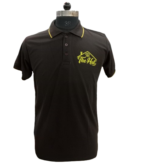 T-SHIRT SAP MATTY BROWN WITH YELLOW TIPPING STYLE NO SMTS-02 PRICE RS 195 Per Piece
