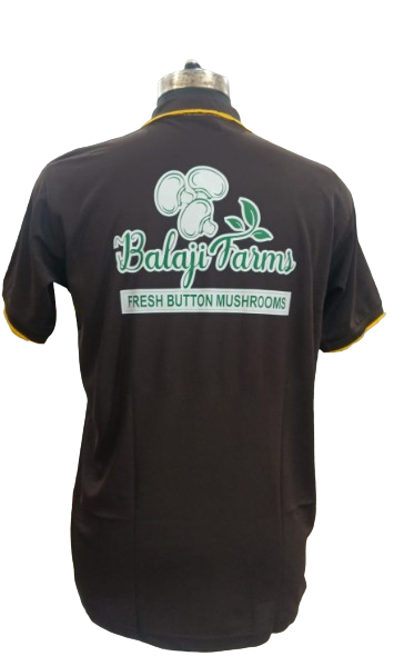 T-SHIRT SAP MATTY BROWN WITH YELLOW TIPPING STYLE NO SMTS-02 PRICE RS 195 Per Piece