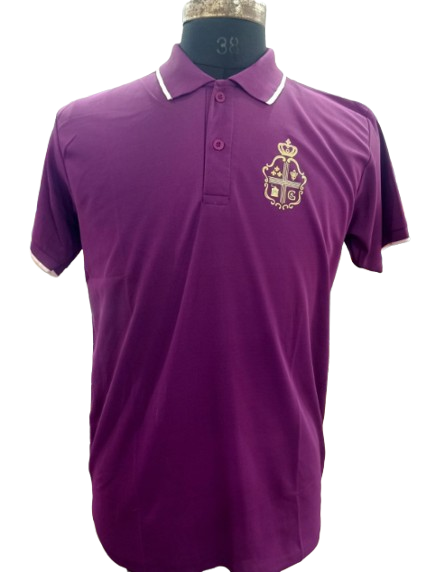 T-SHIRT SAP MATTY PURPLE WITH WHITE TIPPING STYLE NO SMTS-07 PRICE RS 195 Per Piece