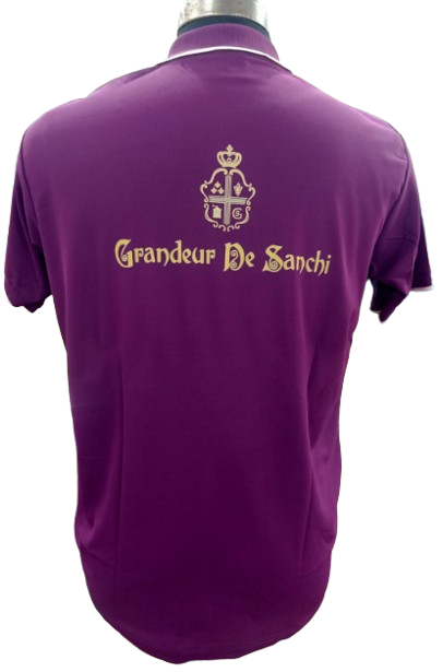 T-SHIRT SAP MATTY PURPLE WITH WHITE TIPPING STYLE NO SMTS-07 PRICE RS 195 Per Piece