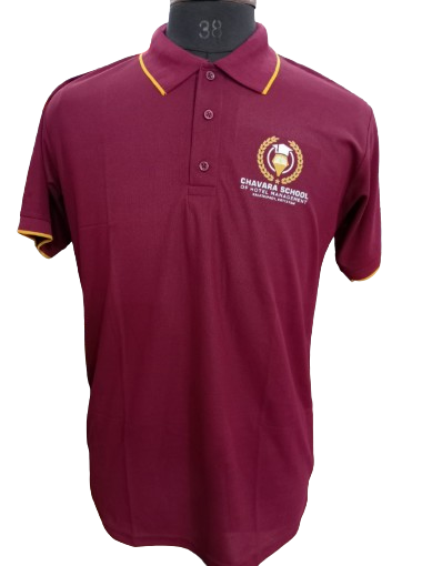T-SHIRT SAP MATTY MAROON WITH GOLDEN TIPPING STYLE NO SMTS-06 PRICE RS 195 Per Piece