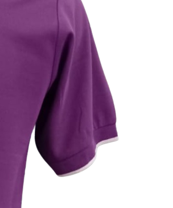 T-SHIRT SAP MATTY PURPLE WITH WHITE TIPPING STYLE NO SMTS-07 PRICE RS 195 Per Piece