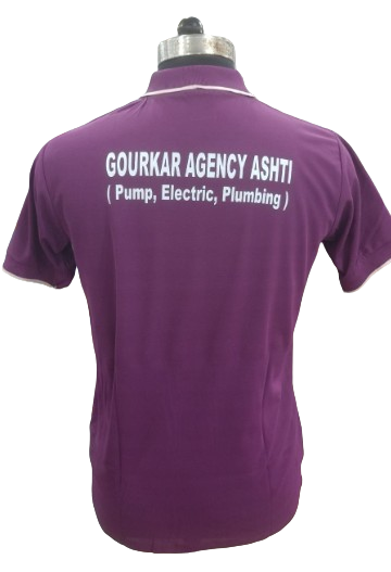 T-SHIRT SAP MATTY PURPLE WITH WHITE TIPPING STYLE NO SMTS-07 PRICE RS 195 Per Piece