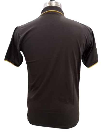 T-SHIRT SAP MATTY BROWN WITH YELLOW TIPPING STYLE NO SMTS-02 PRICE RS 195 Per Piece